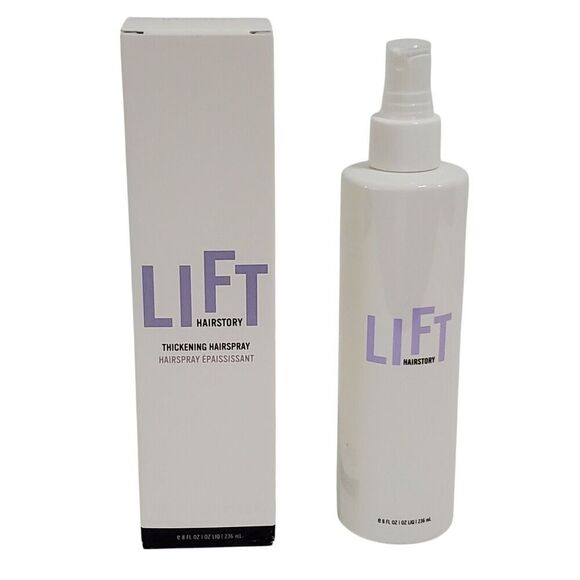 Hairstory Lift Thickening Hairspray 8 Oz Unused in Box Wavy Curly Fine Straight - Picture 1 of 7